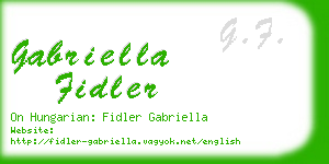 gabriella fidler business card